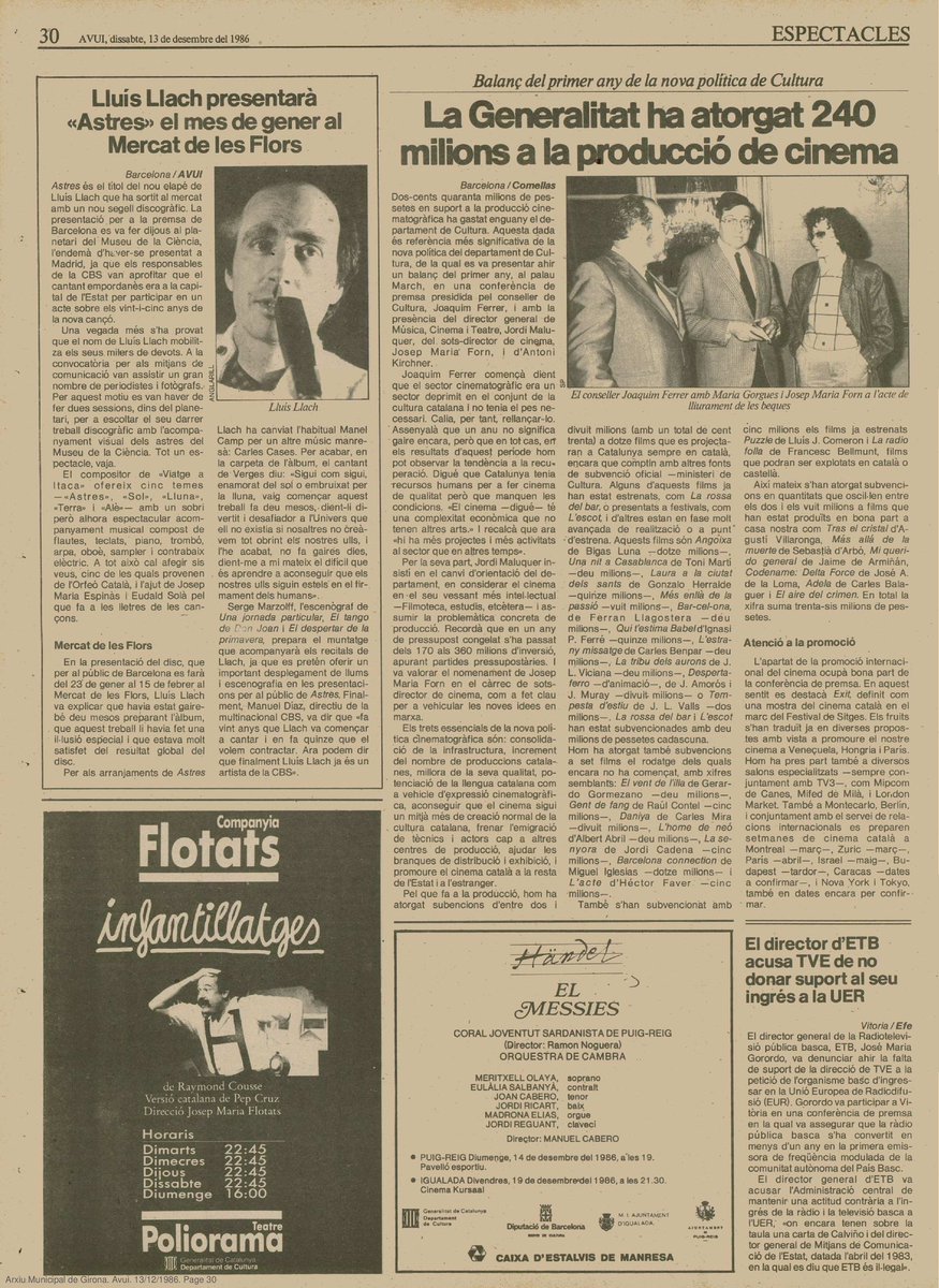 LafondLa52872's tweet photo. "La tribu dels Aurons" es va estrenar als cinemes de Catalunya el 17 de juny de 1988, i distribuïda per Catalonia Films, S.A..
#LaTribuDelsAurons #JosepViciana #AntonioDOcon #JosepHernandez #MiquelOrtiz #DanielSalas #JosepRoig #DOconFilms #Catalunya #Cinema https://t.co/gsabfBtVa3
