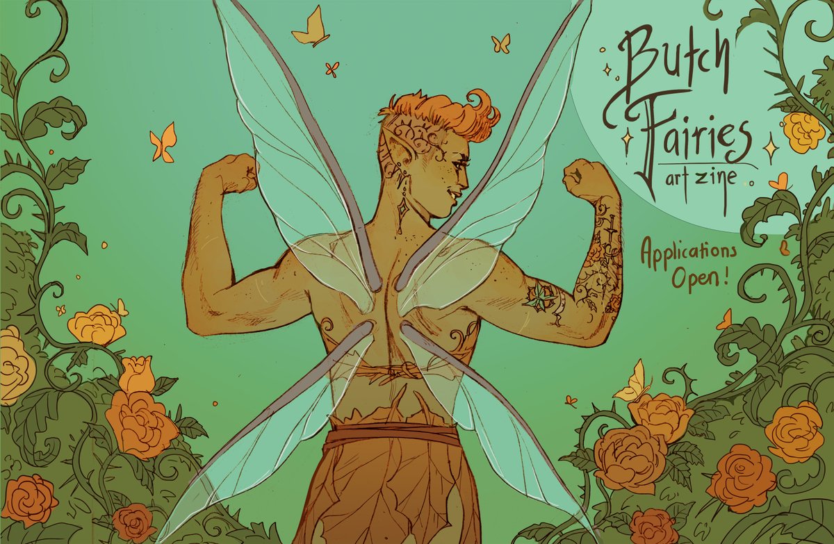 Butchfairyzine's tweet image. APPLICATIONS ARE OPEN!
FEY: A Guide to Fairies of the Butch Variety&apos;&apos; is an art book project celebrating butch folk and fairies, framed as a field guide! 
This project will feature 30 artists and 6 writers.