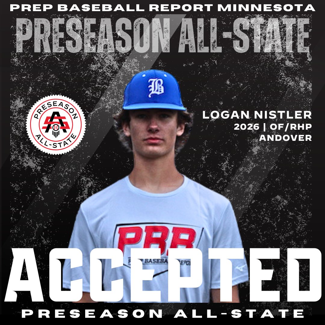Prep Baseball Minnesota (@prepbaseballmn) on Twitter photo ๐๐๐๐ ๐๐ ๐๐ซ๐๐ฌ๐๐๐ฌ๐จ๐ง ๐๐ฅ๐ฅ-๐๐ญ๐๐ญ๐
Logan Nistler โก๏ธ ๐๐ฏ๐ท๐ช๐ต๐ฆ ๐๐ค๐ค๐ฆ๐ฑ๐ต๐ฆ๐ฅ
โ๏ธ <a href="/logan_nistler24/">Logan Nistler</a>
โพ: OF/RHP
๐: 2026
๐: @AndBaseballTeam
๐ฅ: <a href="/BlizzardBasebal/">Blizzard Baseball</a>
#MNPreseasonAS24
๐ค: loom.ly/e2vQyW0 ๐๐๐๐ ๐๐ ๐๐ซ๐๐ฌ๐๐๐ฌ๐จ๐ง ๐๐ฅ๐ฅ-๐๐ญ๐๐ญ๐
Logan Nistler โก๏ธ ๐๐ฏ๐ท๐ช๐ต๐ฆ ๐๐ค๐ค๐ฆ๐ฑ๐ต๐ฆ๐ฅ
โ๏ธ <a href="/logan_nistler24/">Logan Nistler</a>
โพ: OF/RHP
๐: 2026
๐: @AndBaseballTeam
๐ฅ: <a href="/BlizzardBasebal/">Blizzard Baseball</a>
#MNPreseasonAS24
๐ค: loom.ly/e2vQyW0