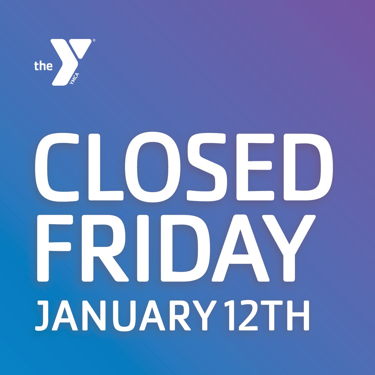 🚨 Due to the Winter Storm and Blizzard Warnings in effect over the next 24 hours, the Y has decided to close our branches on Friday, January 12th. Thank you for understanding and stay safe! 

Watch this space for future weather updates.