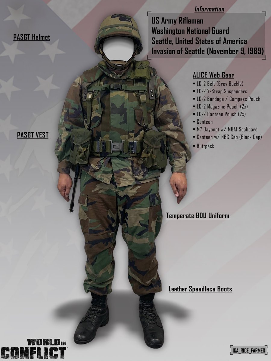 A_Rice_Farmer's tweet photo. On November 9, 1989
the Cold War was supposed to end…
#WorldInConflict Cosplay
Washington National Guardsman during the Invasion of Seattle. https://t.co/UTa84TxyTn