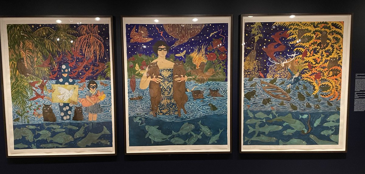 JosephLongo2019's tweet photo. DO’C students from Ms. Morra’s and Mr. Azavedo’s classes learning about #indigenous and #groupof7 art on trip to @mcacgallery. The interactive and educational tours led by art historians were amazing! #experientiallearning @DStargratt @DurhamCatholic @DOC_CHS_Ajax https://t.co/r8CvFhtTUu