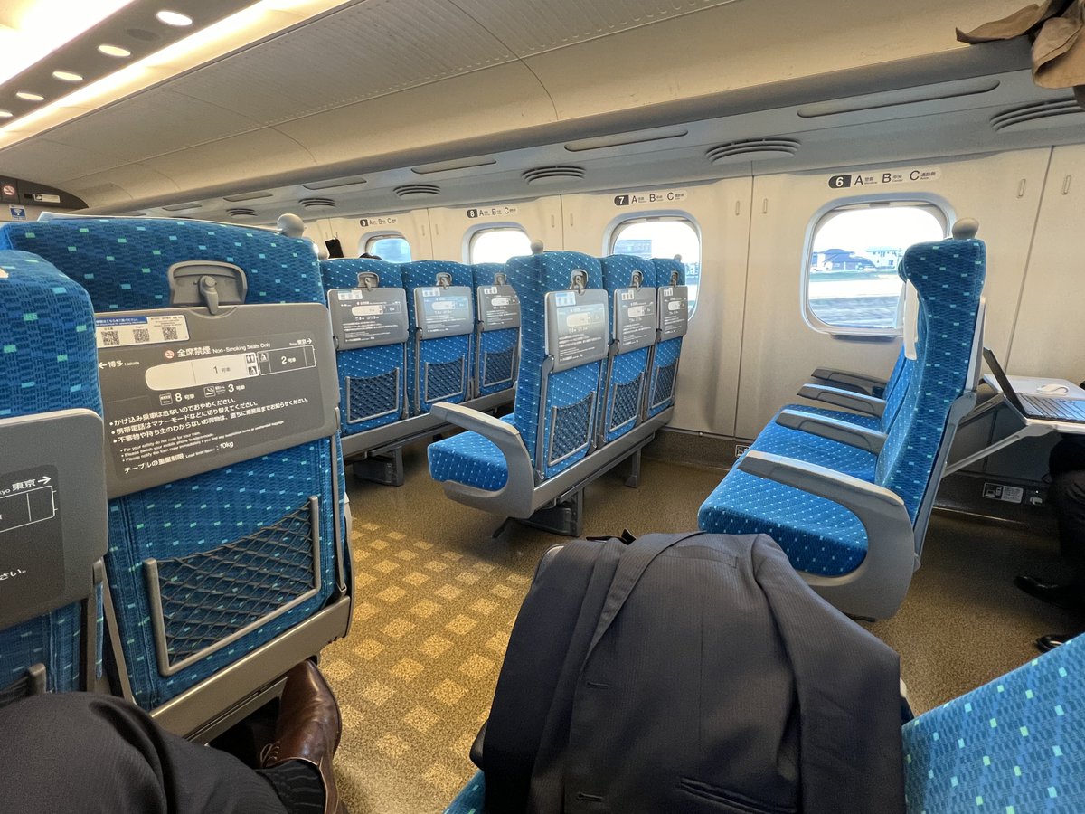 新年一発目の新幹線のぞみ自由席チャレンジ。8時8分名古屋発の混雑する 新年一発目の新幹線のぞみ自由席チャレンジ。8時8分名古屋発の混雑する
