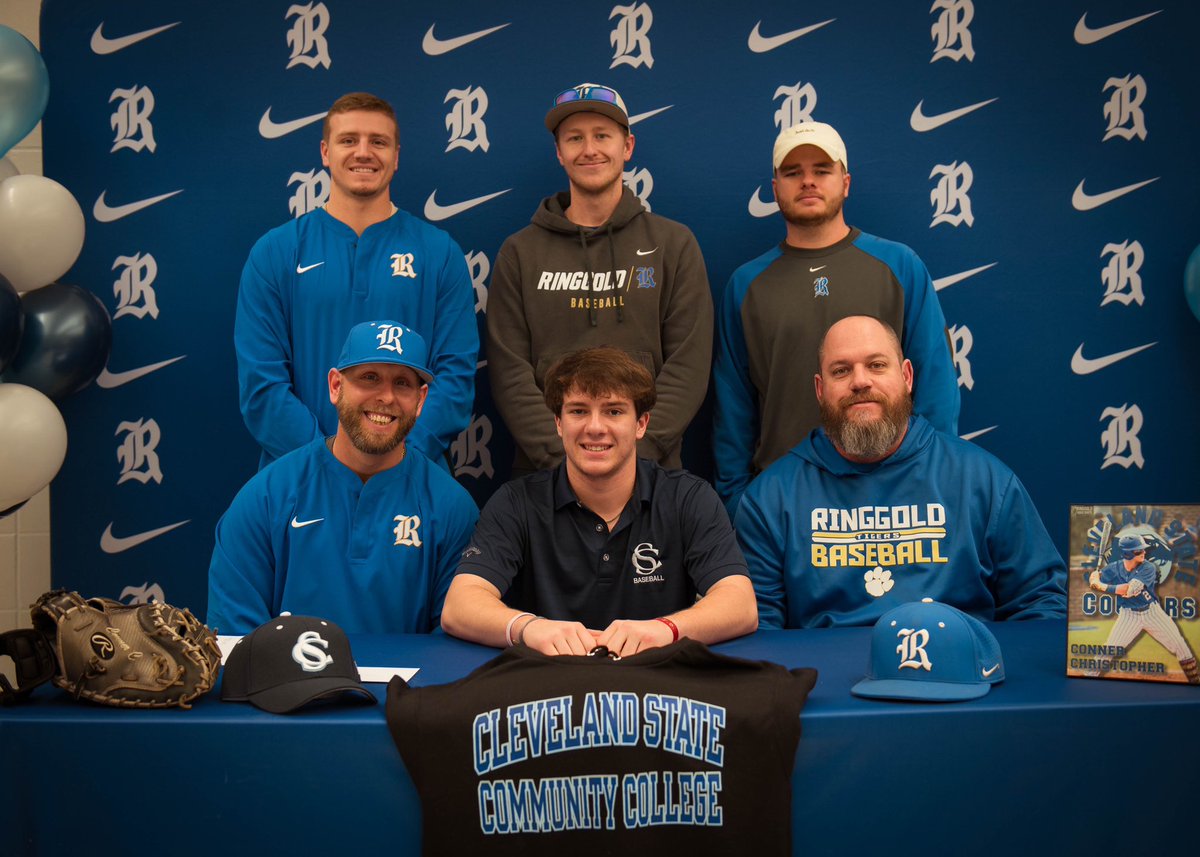 RHS_baseball14's tweet photo. Let’s make it official… ✍️✍️✍️

Congratulations to @Conner_C_22 on signing with @CSCC_BSB today! We are truly blessed for this young man’s leadership and commitment to our program.

#EARNED | #Tradition https://t.co/bEesrVFOm9