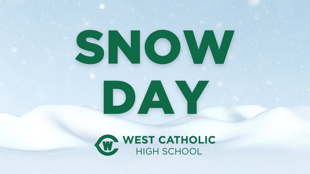 GRWestCatholic's tweet image. Due to the severe winter weather moving into our area, West Catholic High School will be closed on Friday, Jan. 12. Stay safe and enjoy the long weekend, Falcons!