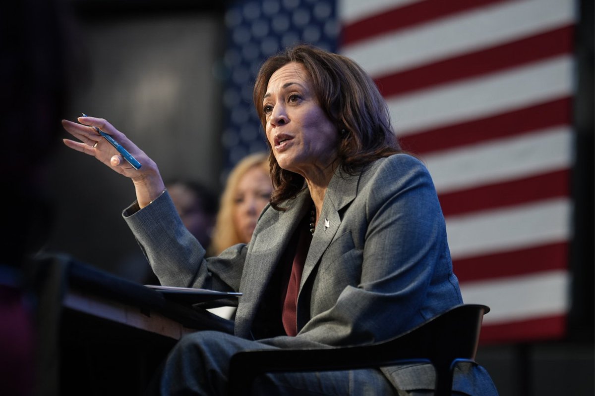 KamalaHarris's tweet photo. Across our country, we are seeing a full-on attack on fundamental freedoms.

The freedom to access the ballot box.
The freedom to be safe from gun violence.
The freedom to make decisions about your own body.

We are organizing and building coalitions to protect these freedoms. https://t.co/Cc2TfZUauu
