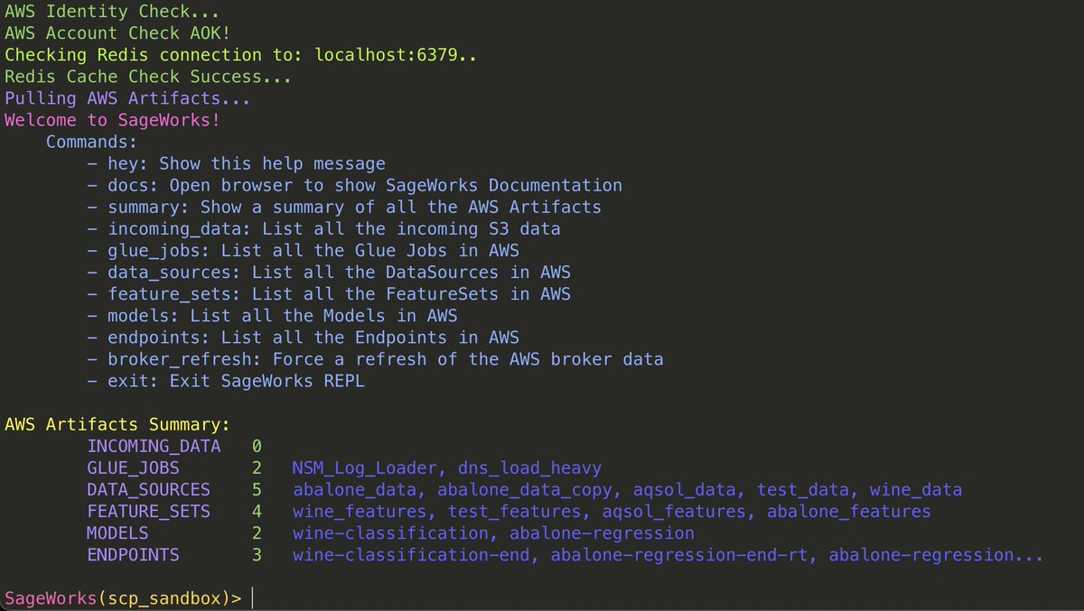 SuperCowPowers's tweet photo. Who says command line interfaces can't be awesome?

AWS Curious?  SageWorks: https://t.co/830qfGgGwL https://t.co/oLlEgRrhrr