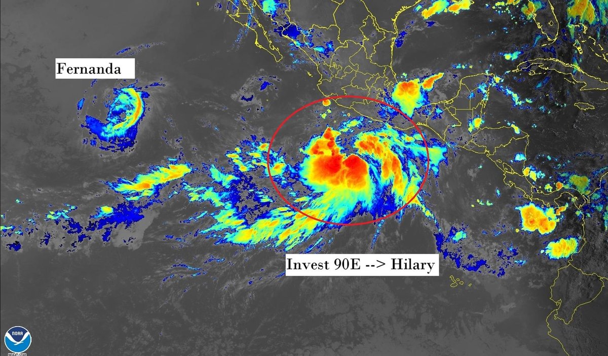 SonOfGreger's tweet photo. @SeattleWXGuy It looked like hurricane Hilary formed there. https://t.co/pAx8drTZiR