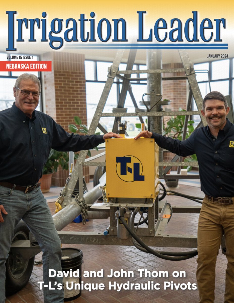 IrrigationLeadr's tweet photo. The Nebraska edition of the January 2024 issue of Irrigation Leader is here! Read the issue at the link below.

https://t.co/kA1A1MyLQn 

#IrrigationLeader #NebraskaEdition #TLIrrigation #AmericanIngenuity #HydrostaticDrivePivots #InnovativeIrrigation #AgriculturalInventions https://t.co/7oDE3LkGXr