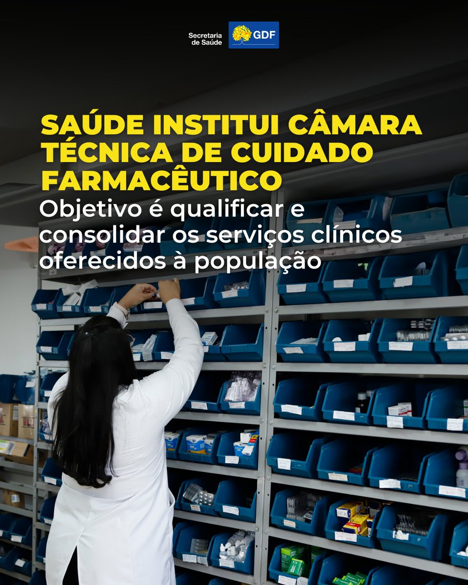 secsaudedf's tweet image. Você viu que a Saúde instituiu a Câmara Técnica de Cuidado Farmacêutico do DF. Ela apoiará a implementação, a qualificação e a consolidação dos serviços clínicos dessa natureza em âmbito distrital. 📲 Notícia: mla.bs/b66f49e2
#sesdf #saudedf #saúde #sus