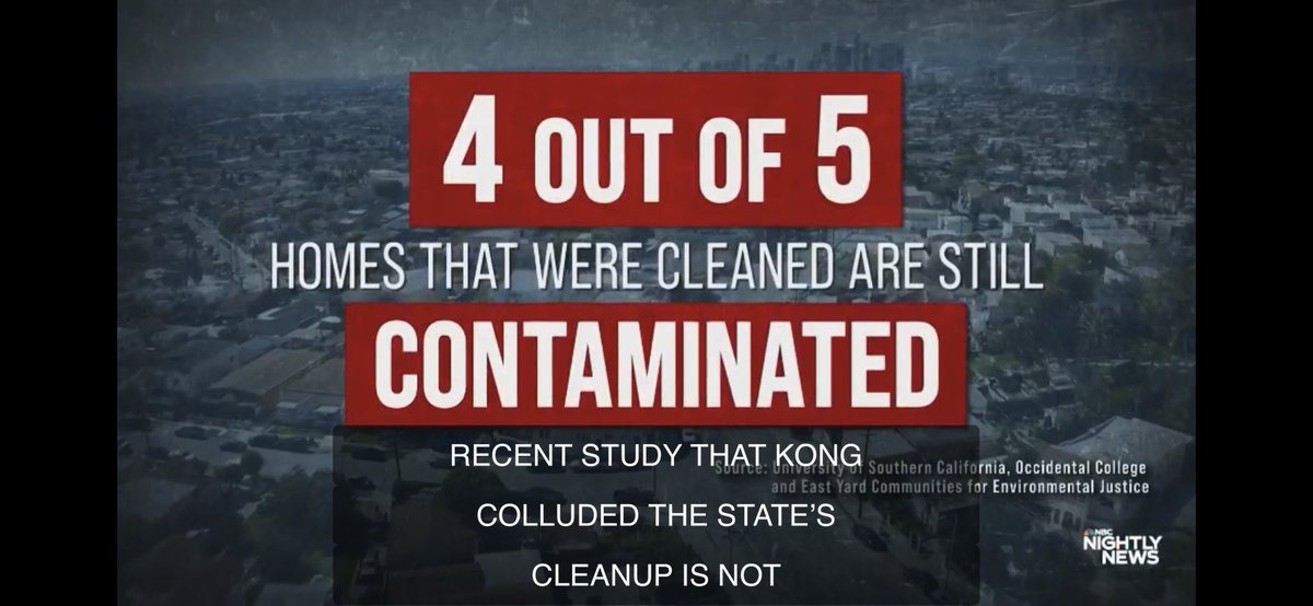 EYCEJ's tweet photo. Many victories but our fight continues!

Our study w/ @USCEnviroHealth &amp; Oxy is telling us the vast majority of homes cleaned by the state are still contaminated, as are thousands of homes the state isn’t even looking at up to 4.5 miles from Exide.
#WeAreJustTryingToBreathe https://t.co/whBsdiJ4YG