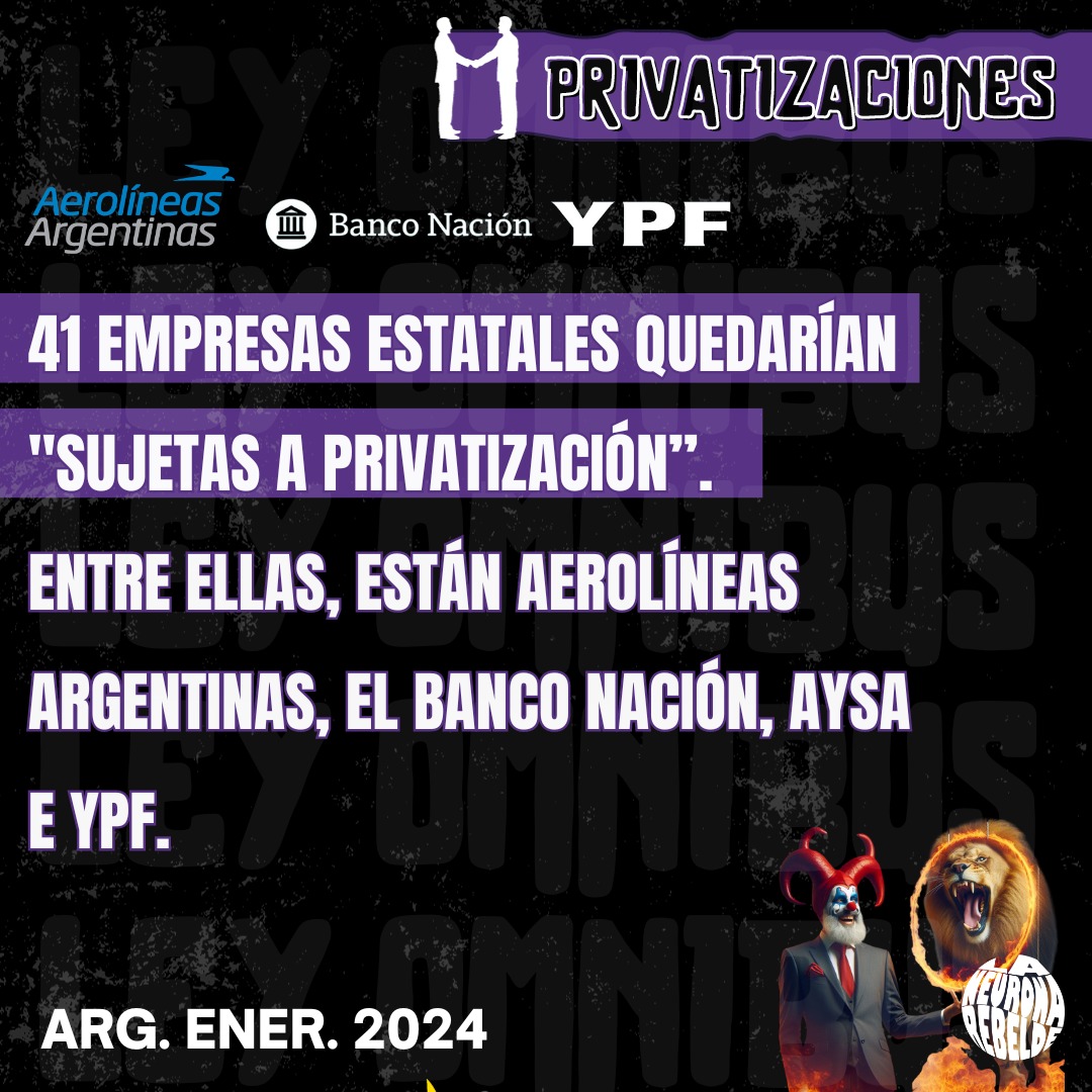 RebeldeNeurona's tweet photo. NO A LA LEY ÓMNIBUS 🔥
NO AL PELUCA
NUNCA DEL LADO DE MILEI
NUNCA DEL LADO DE MACRI
NUNCA DEL LADO DE ELON MUSK
NUNCA DEL LADO DE QUIENES NOS ROBAN LA HUMANIDAD.

SIEMPRE DEL LADO DE QUIENES DESPIERTAN EL GÉNERO HUMANO

SIEMPRE ACTIVANDO LA NEURONA REBELDE. https://t.co/rPD8bkzbuH
