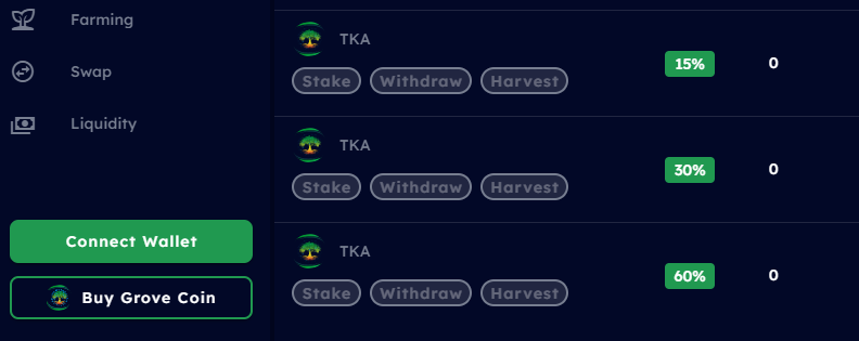 NEW #Staking pools will be released tomorrow 👀🕶️

Stake your $GRV and watch your rewards grow 

A smart way to increase your holdings with minimal effort.

#GroveCoin #GroveX #GroveKeeper #GroveDashboard