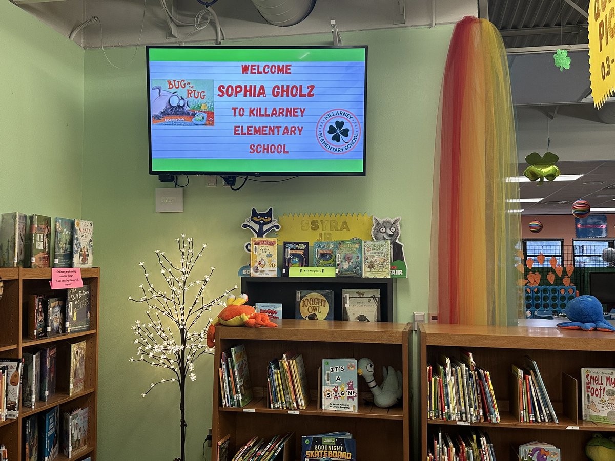 Ready for our author visit tomorrow with Sophia Gholz! Our K-2 students are so excited! @KillarneyOCPS #OCPSreads @SleepingBearBks @SSYRAJR