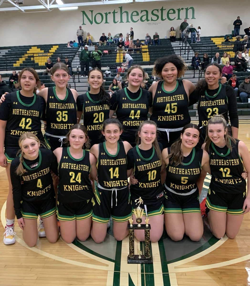 A little late, but as of Monday night, the Lady Knights are JV Wayne County Champs. I am so proud of these girls and how hard they work every day. We beat the Centerville Bulldogs 51-17. Go Knights!! 🏀🏆
