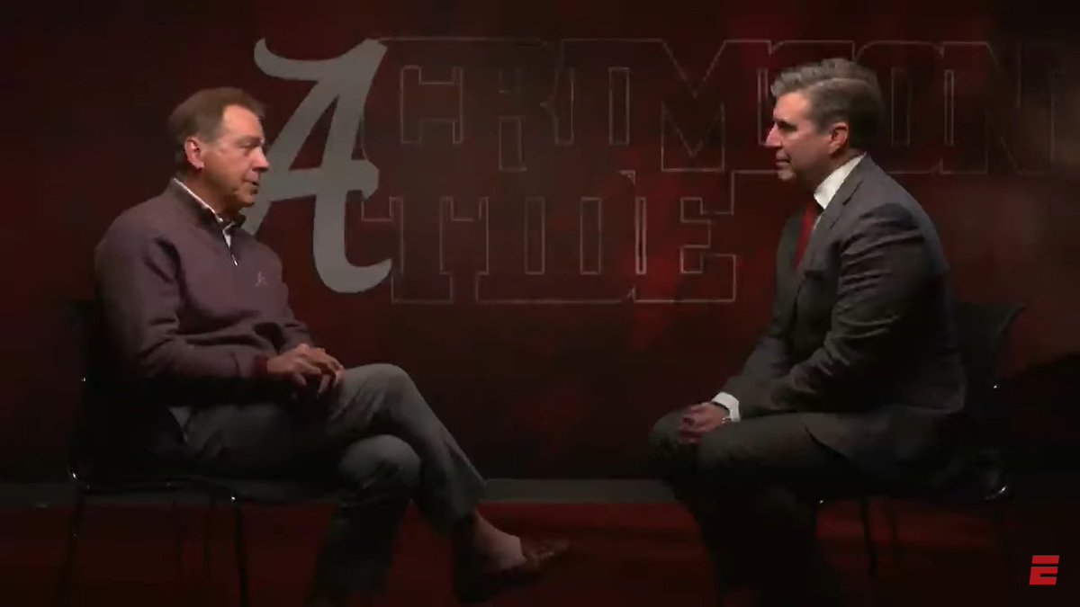 Fantastic job by @ReceDavis w/ the Nick Saban interview. One of the most respected voices in CFB - and all of sports media, who also happens to be a @UofAlabama alum, Rece was perfectly suited (literally & figuratively) for this. Their full 25-min convo: youtu.be/m-NTaEbfAtg