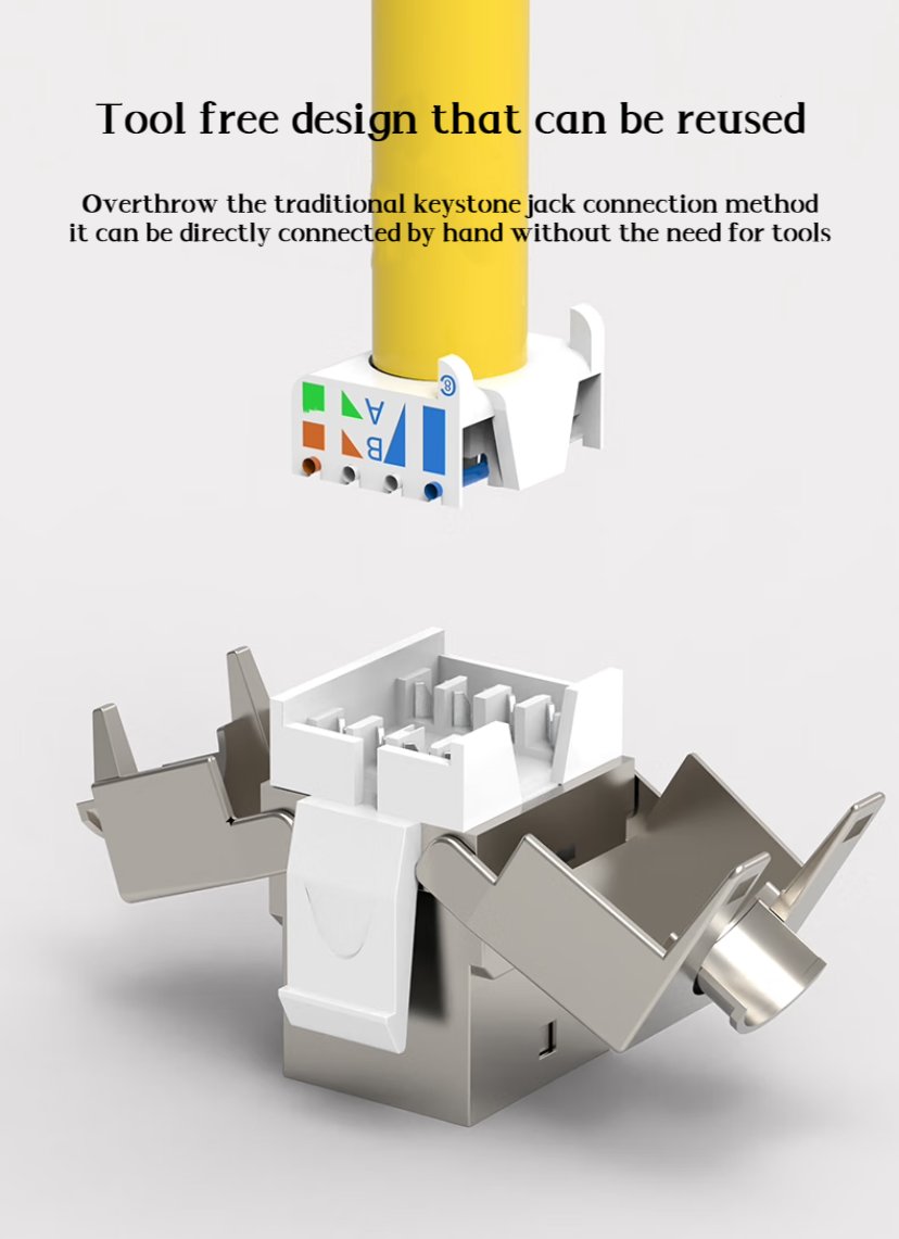 CarinaWu13's tweet image. #Linoya has been striving to innovate products and make them more refined. The CAT8 toolless Keystone jack is the latest product launched by our R&amp;amp;D team. 🎉 🎉 🎈