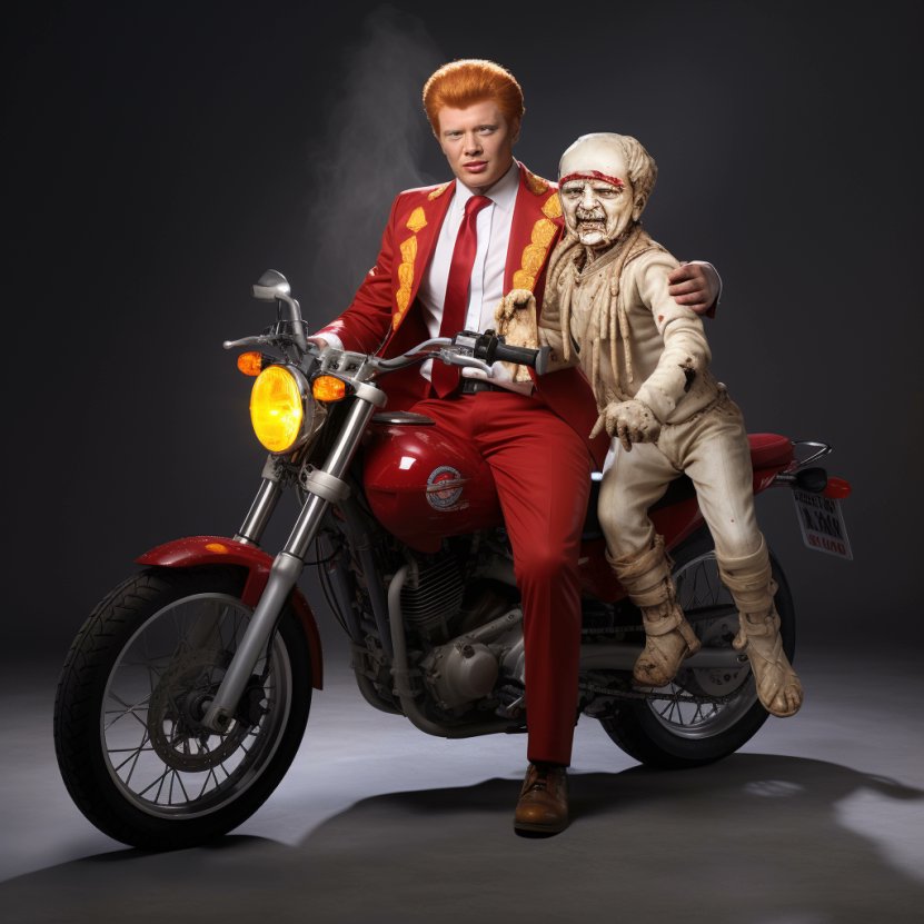 Another Han and Ronald on a bike... no idea what happened to either..