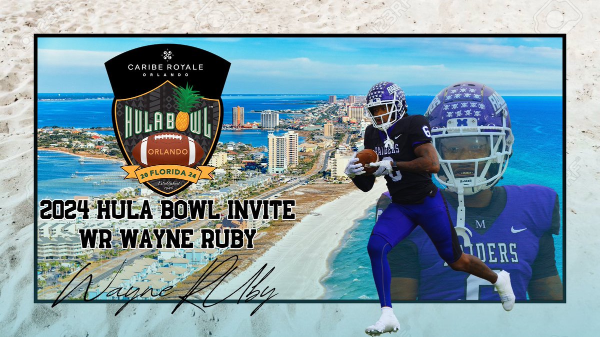 Congrats to our guy WR Wayne Ruby for earning an invite to the @Hula_Bowl ! He will be competing this Saturday at 12pm on CBS! #ChampionTheStandard