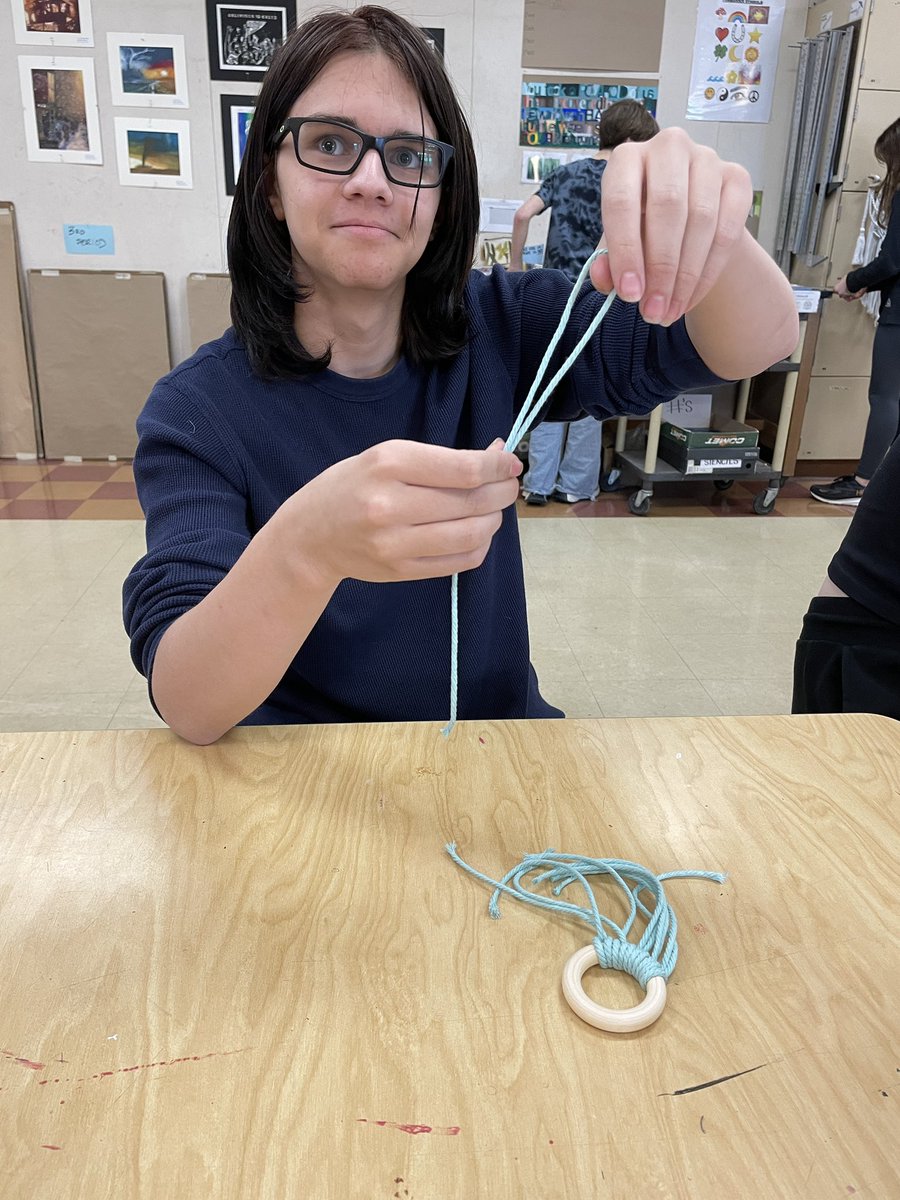 Guidance counselor and macrame enthusiast Ms. Bradley shared her craft with NAHS and Art forum. Look out for these beautiful designs for sale at the art show! Big thanks to Ms. Bradley!!!