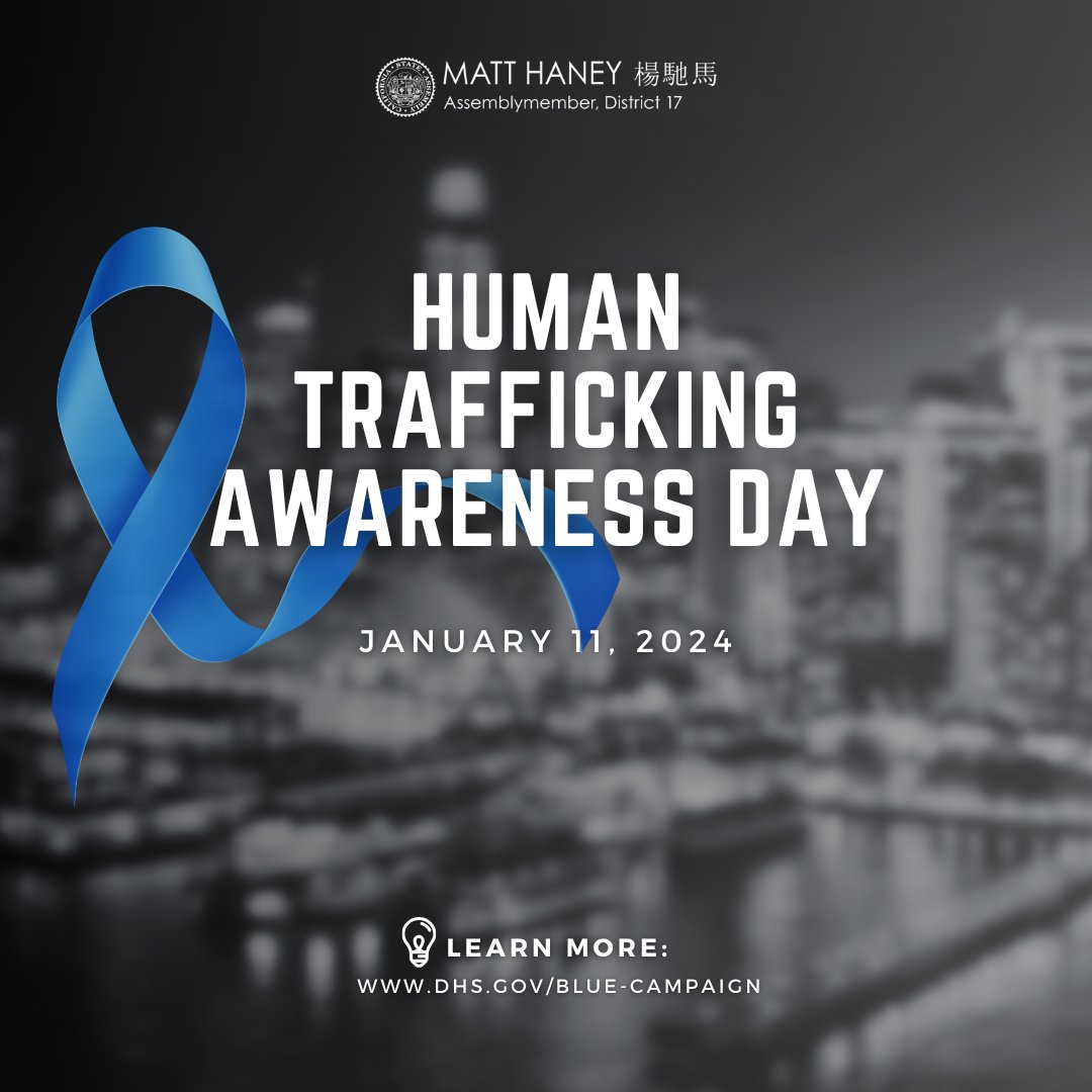January 11th is National Human Trafficking Awareness Day. Every country in the world is affected by this tragedy. Learn the signs, know who to contact for help, and understand what you can do to make your community a safer place. Visit dhs.gov/blue-campaign to learn more