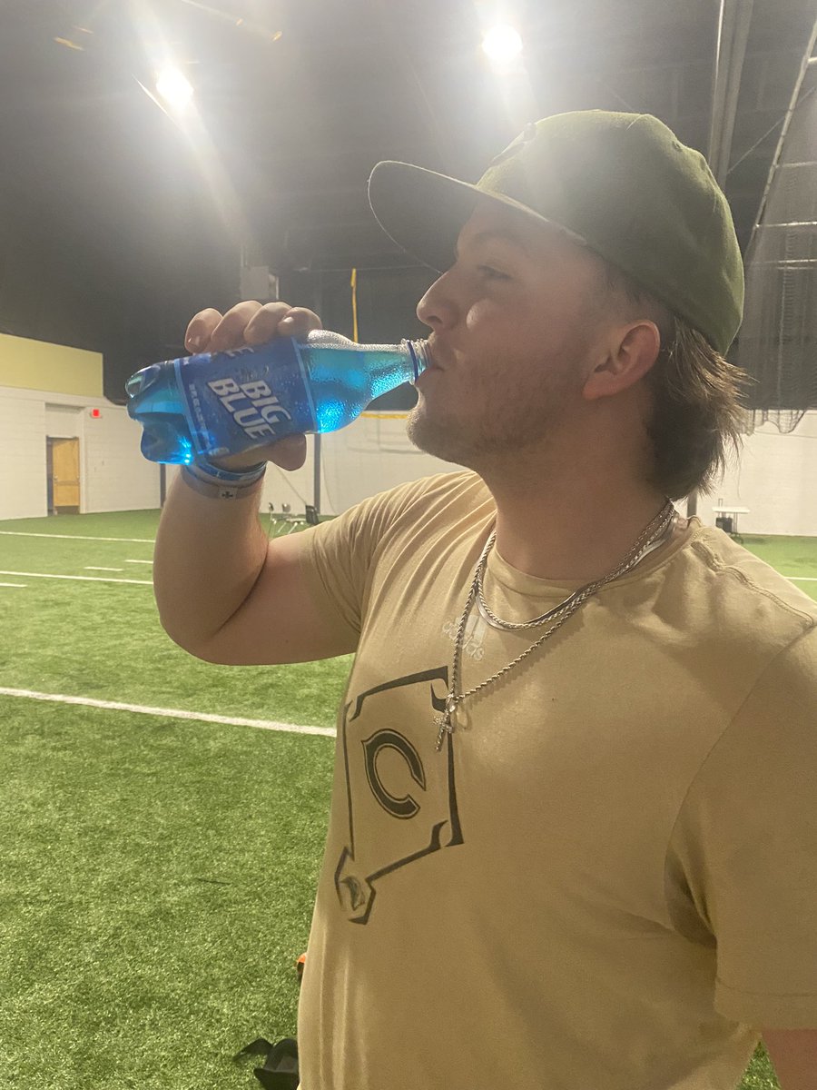 Practice Player of the Day not really sponsored by Big Blue Soda… <a href="/DaltonTWard4/">Dalton Ward</a>