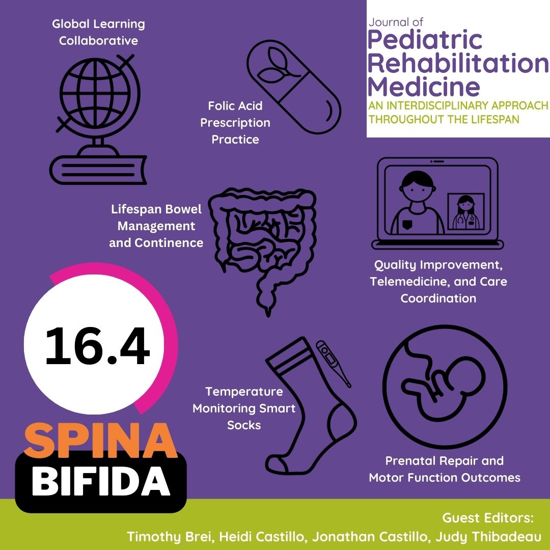 JPedRehabMed's tweet photo. The Spina Bifida Issue is live! Check out the most recent issue of JPRM to get up to date on the latest advances and critical conversations about management of Spina Bifida. What are you looking forward to reading about most? Link in bio to the full issue. https://t.co/XBdwaWF54o https://t.co/d7hhpAyz8m