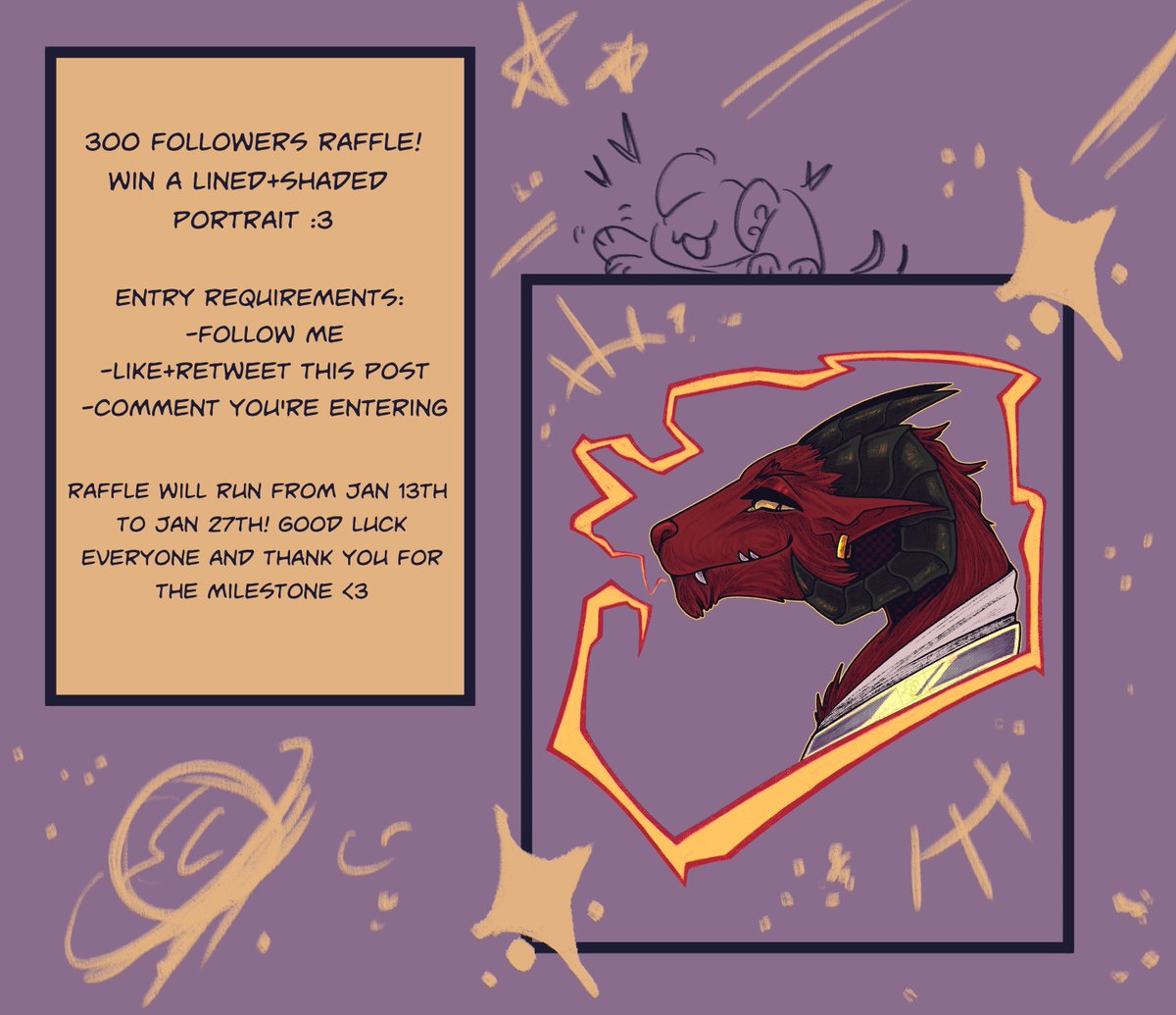 noxturnol's tweet photo. woo 300 followers art raffle time!! thank you for the support everyone 🥺 https://t.co/oCDDohaAfr