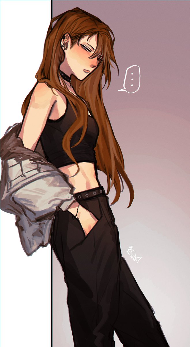 Mifuuni's tweet photo. i don't draw girls very often so i wanted some practice. thus, genderbent sasaki,,, but hhh i couldn't let go of the indulgent idea of gyaru sasaki too so. yeah. i'd like to believe that sasaki is still a whopping 182cm/6 ft tall even like this 😁wahoo!! tall women!!!
#ssmy_FA https://t.co/gwHqvNBE5t