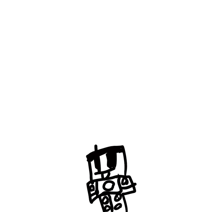 5歳が描いてくれたカーチャン←とムスッコさん→実際はこんなジョジョみたいな服は着ていない。自画像がめちゃかわ 