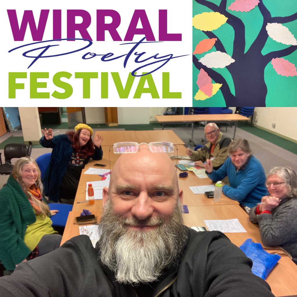 HarwoodAliArt's tweet photo. Great @PoetryWirral meeting at #BebingtonLibrary today with the planning team. https://t.co/VYGMFxEIyg