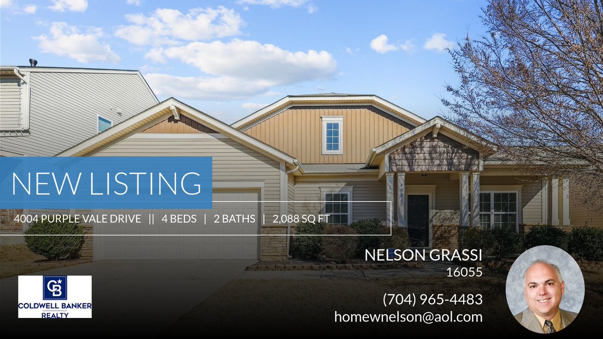 CarolinaMind's tweet photo. 📍 New Listing 📍 Take a look at this fantastic new property that just hit the market located at 4004 Purple Vale Drive in Matthews. Reach out here or at (704) 965-4483 for more information

Nelson Grassi
NC/SC Realtor
RE MAX Execu... https://t.co/xVf9BMKnDL https://t.co/AYz78o2Su5