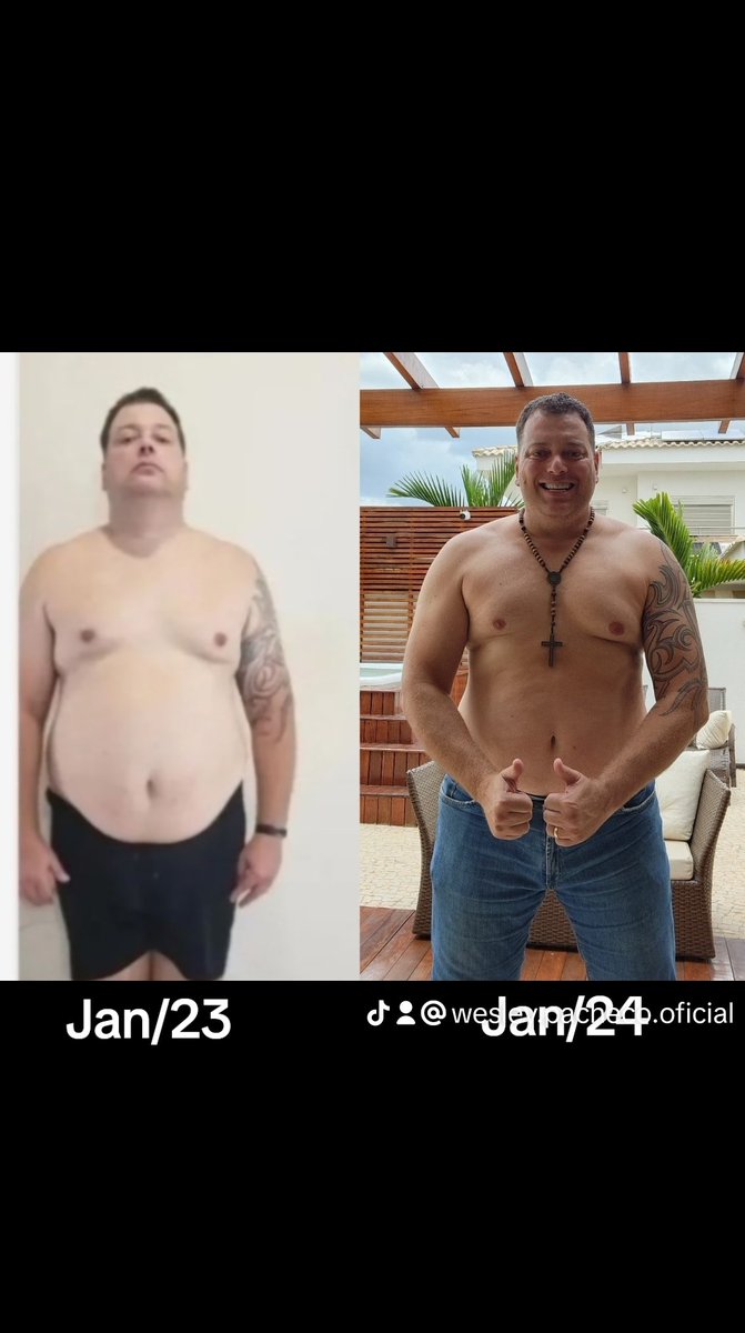 wesleypacheco's tweet photo. Aqui duas Fotos, Janeiro 2023 e Janeiro de 2024, há um ano atrás eu estava iniciando o processo, muita dedicação, persistência, foco e principalmente disciplina.

Acordando as 04:40 e indo treinar, não é fácil, mas com disciplina o resultado vem.

Agradeço a Deus, pela força que me dá todos os dias, a minha família pela compreensão ao fim da noite estar com a bateria descarregada. Carol, Gigi e Gabi.

Agradecimento ao Personal @thiago_varandas , a Nutri @dietadanutrichef e ao pessoal da @magrasscampinas pelo trabalho comigo.

E também a todos os amigos que me acompanham nas publicações, e olha que sempre recebo o recado que estão treinando por causa das minhas publicações. 

QUE VENHA 2024, VAMOS EM BUSCA DO RESULTADO ATÉ DEZEMBRO DE 2024.

#treino #persistência #disciplina #perdadepeso #gym #academia #emagrecimento