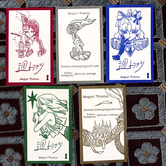 活版印刷の名刺並べたらもう可愛くて可愛くて…