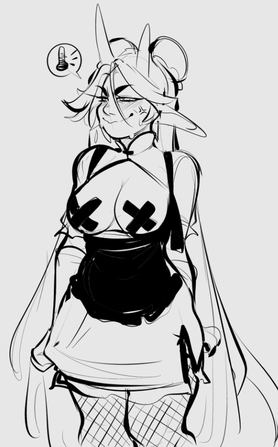 queenchikkibug's tweet photo. [oc] Jun works at a bathhouse so she has to try on different uniforms to see which is the best~ 🧼 https://t.co/rYqwOYh9Kf