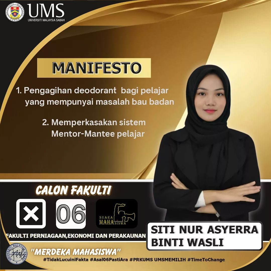 ohtweet's tweet photo. Student UMS ramai yang ada masalah bau badan ke ? https://t.co/YKAClrcSIT