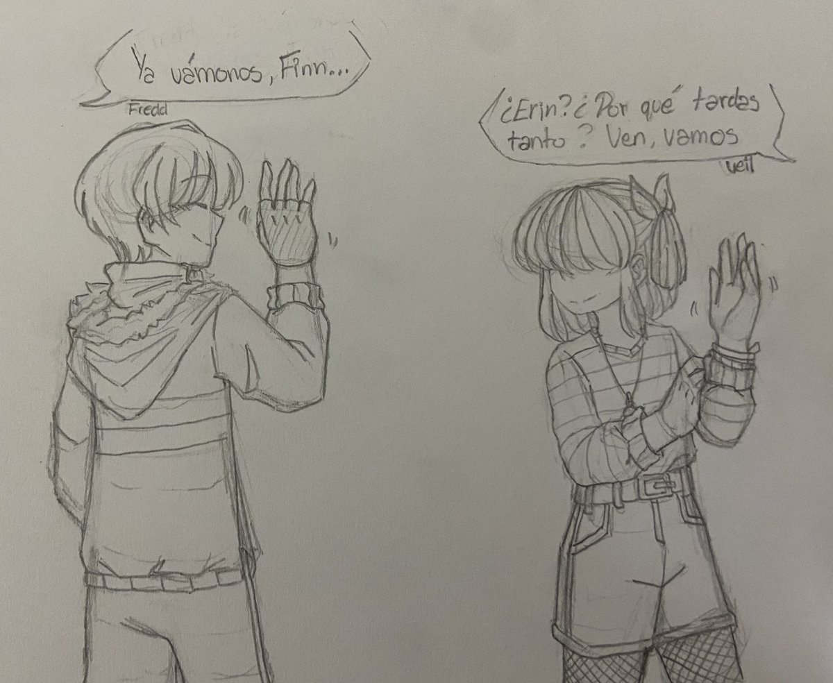 lux__cj's tweet photo. 🦴Finn y Erin ✨
Digamos que… a Erin le cayo bien Finn jsjsj
.
.
.
Finn le pertenece a @Anna_art20 (me encanto mucho tu muchacho y no pude resistirme a volver a dibujarlo TTvTT")
#Savedhome #Lasttale https://t.co/5QLGaFjdmU