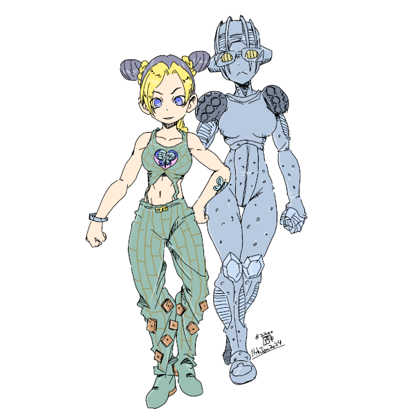 空条徐倫 「2024-01-11 #一日一絵」|ふゆ(ドとレとミとキュとゴとヱの音が出ない)のイラスト