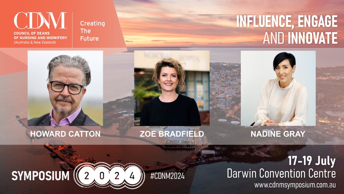 Council Deans Nursing and Midwifery Australia & NZ (@cdnmanz) on Twitter photo 📢 Announcing our 1st 3 keynote speakers for the #CDNM2024 symposium!
1️⃣ <a href="/HowardCatton/">Howard Catton</a>, CEO <a href="/ICNurses/">ICN</a>
2️⃣ <a href="/ZoeBradfield/">Dr Zoe Bradfield</a>, Senior #Midwifery Research Fellow <a href="/CurtinUni/">Curtin University</a>
3️⃣ Nadine Gray, Chief #Nursing Officer <a href="/minhealthnz/">Ministry of Health - Manatū Hauora</a>
Registrations open 👉 cdnmsymposium.com.au/register/ 📢 Announcing our 1st 3 keynote speakers for the #CDNM2024 symposium!
1️⃣ <a href="/HowardCatton/">Howard Catton</a>, CEO <a href="/ICNurses/">ICN</a>
2️⃣ <a href="/ZoeBradfield/">Dr Zoe Bradfield</a>, Senior #Midwifery Research Fellow <a href="/CurtinUni/">Curtin University</a>
3️⃣ Nadine Gray, Chief #Nursing Officer <a href="/minhealthnz/">Ministry of Health - Manatū Hauora</a>
Registrations open 👉 cdnmsymposium.com.au/register/