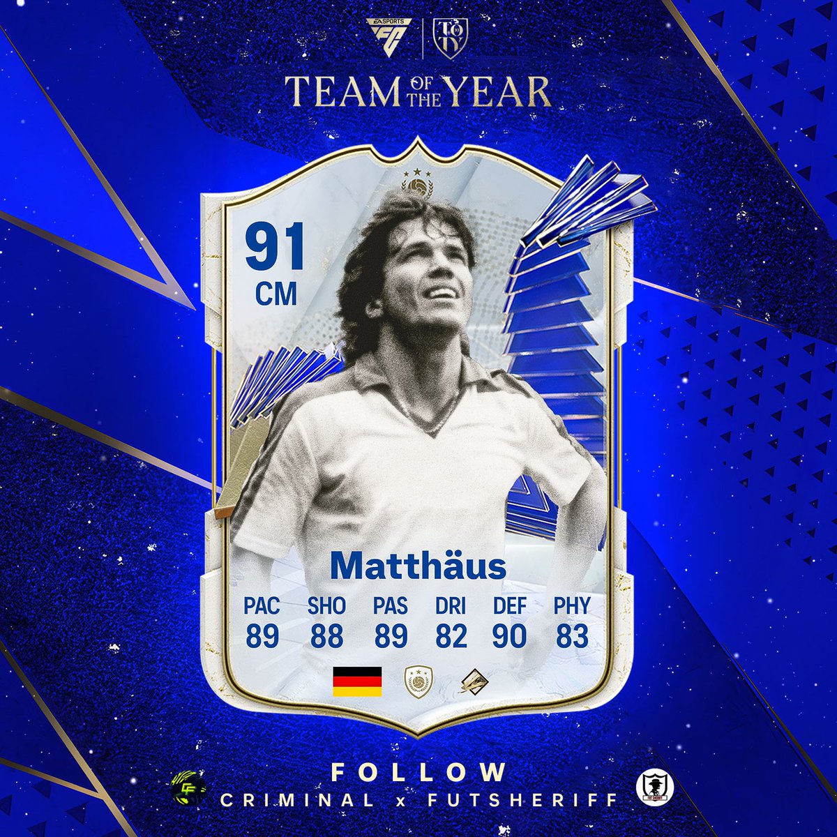 FutSheriff's tweet image. 🚨Matthaus 🇩🇪 is also added to come as TOTY ICON soon!🔥🔥🔥🔥

Stats are prediction 👀

Make sure to follow @FutSheriff &amp;amp; @Criminal__x !

#fc24