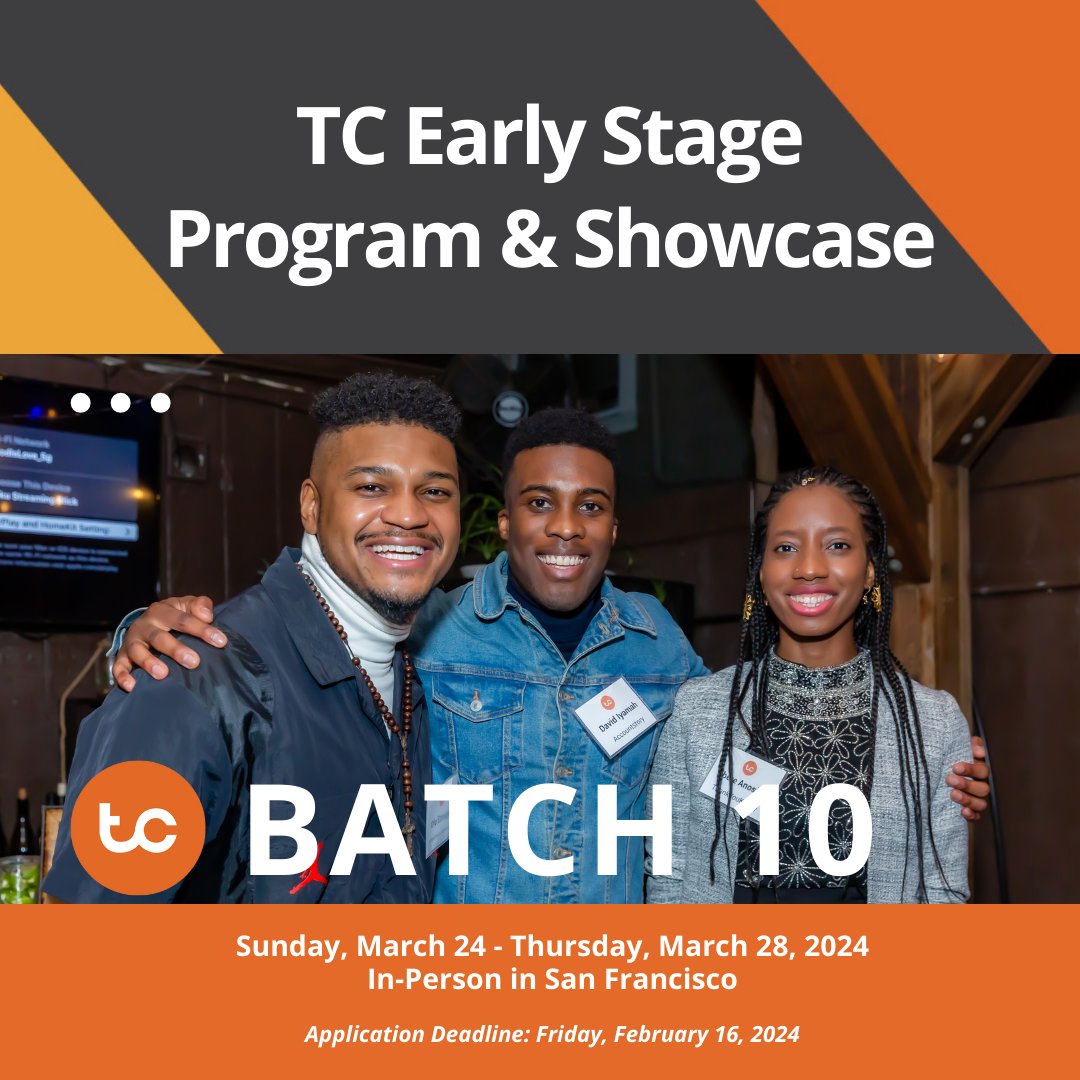 🚀 Are you an exceptional pre-seed Black, Latinx, or womxn tech founder looking to raise capital? 

Applications are now OPEN for Transparent Collective's Batch 10 Early Stage Program &amp; Showcase! 🌟 Apply here:
transparentcollective.com/application-88…