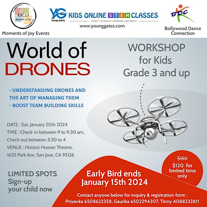 Join the 'Drone Workshop' on Jan 20th at 9:00 AM! Kids create flight paths, #navigateobstacles, and explore #dronetechnology. Acquire expertise in #teamwork and #managementskills! 🌐🔧 More info: bit.ly/3O1Q6wB #DroneWorkshop #STEM #SVCentralChamber #SVCCC