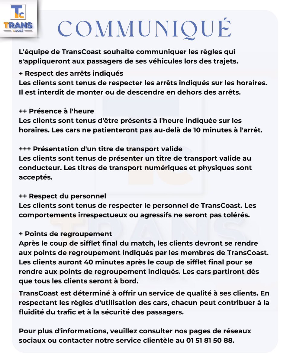 TransCoast's tweet photo. Communiqué officiel.

Pass toujours disponible sur https://t.co/b0njMiyfKQ https://t.co/YRlj5Fq0mT