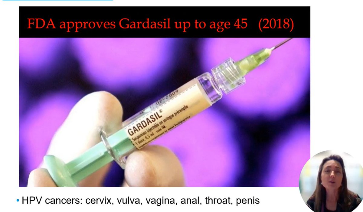 GIAHC's tweet photo. "The #HPVvaccine was approved for adults under 45yr & protects against various #HPVcancers, providing an enormous opportunity for us to eradicate #HPVcancers together! #Cervical pre-cancer is reduced when women receive the vaccine after they've been exposed to #HPV" @butlerluck https://t.co/RkdQ1FASPv