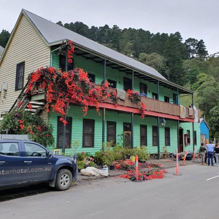 ReelNewsMEL's tweet photo. All is in readiness for filming in Walhalla this Tuesday for #TheIceRoad2. The town has been dressed to appear as a Himalayan village. There is no word of whether Liam Neeson himself will be on set. Pics: Facebook #FilmedInVictoria #FilmedInMelbourne https://t.co/Ih3h8oJtIX