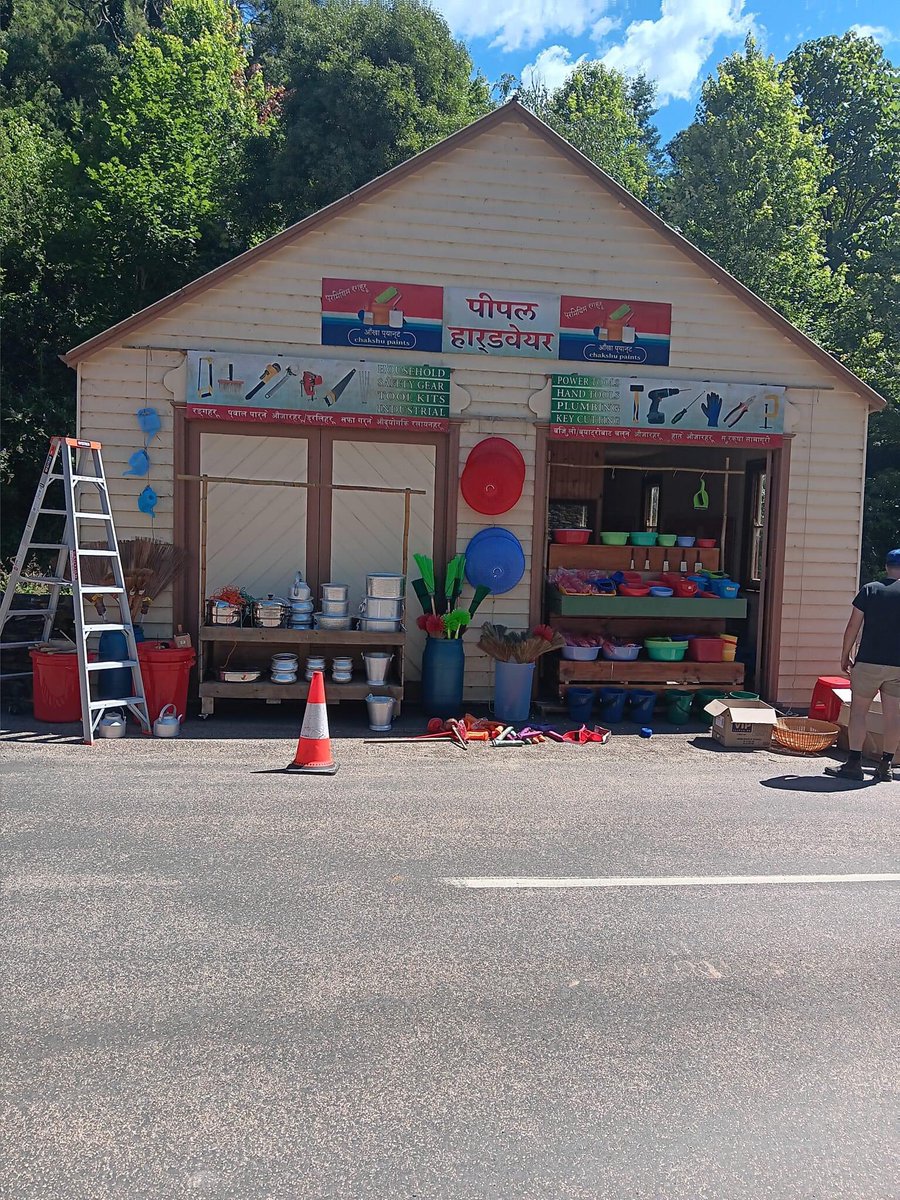 ReelNewsMEL's tweet photo. All is in readiness for filming in Walhalla this Tuesday for #TheIceRoad2. The town has been dressed to appear as a Himalayan village. There is no word of whether Liam Neeson himself will be on set. Pics: Facebook #FilmedInVictoria #FilmedInMelbourne https://t.co/Ih3h8oJtIX