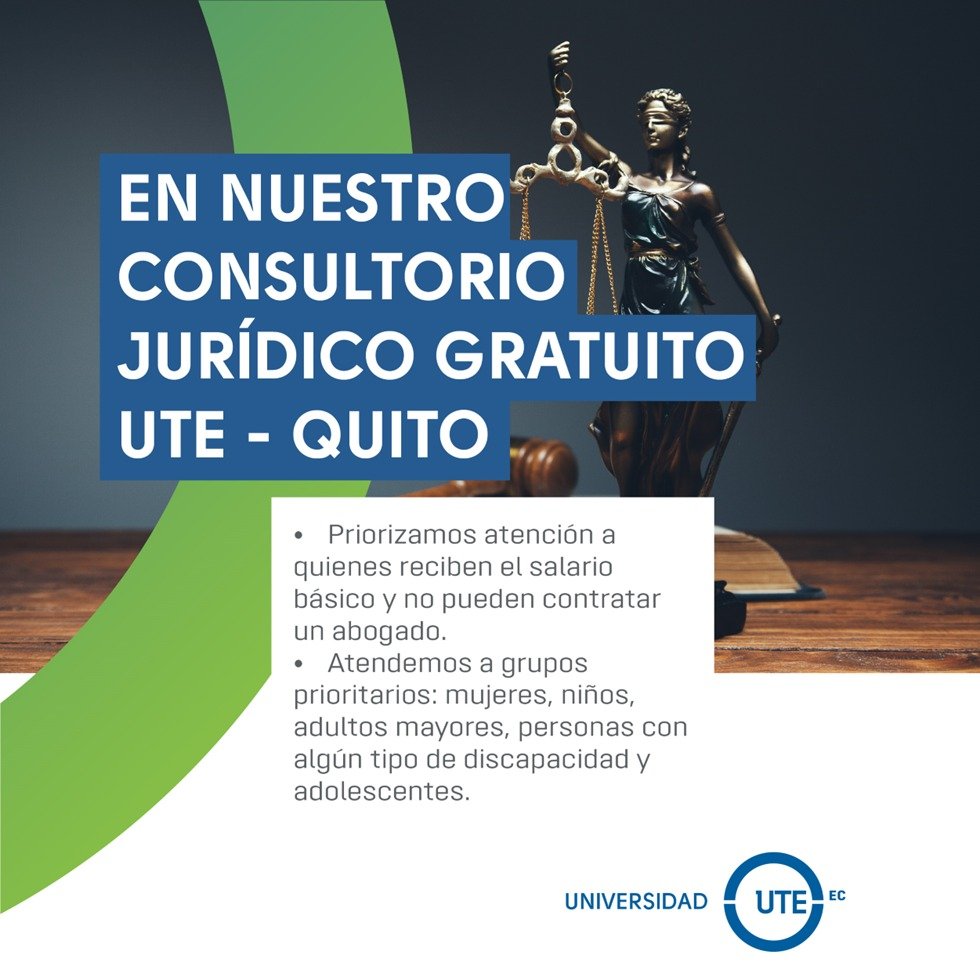 UTEoficial's tweet photo. #UTEinforma I CONSULTORIO JURÍDICO GRATUITO 
🟢Al momento brindamos servicios de asesoría y patrocinio legal, de manera telemática:
🗓️De lunes a viernes:
⌚08:30 a 13:30
⌚14:30 a 16:30
📌Zoom: https://t.co/ffjfhlfRny
📧 consultorio.juridico@ute.edu.ec
📝https://t.co/A6W2wrH9qX