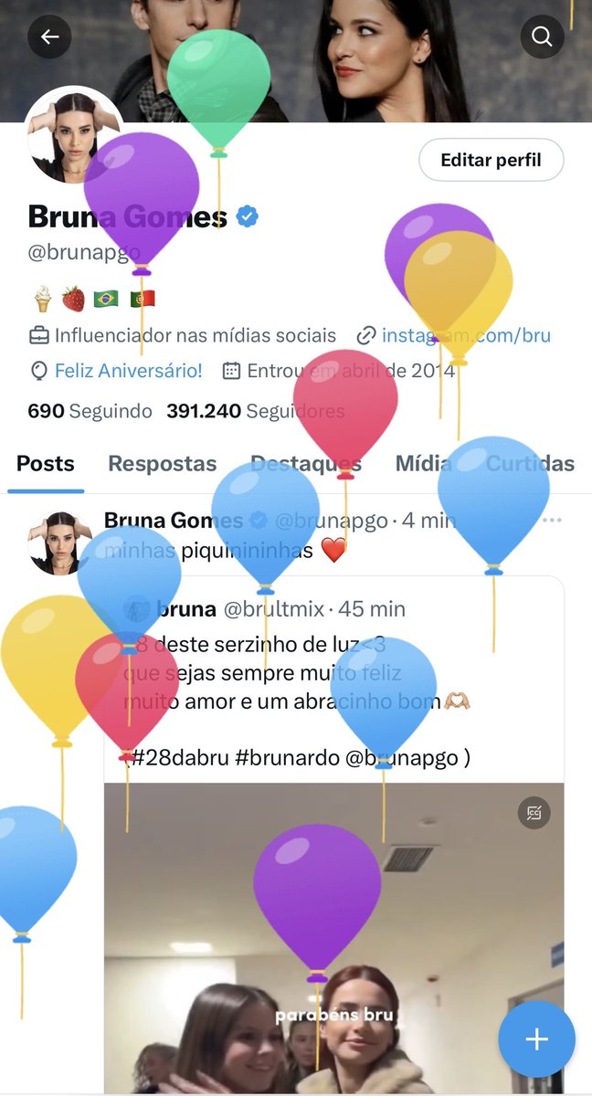Dia dos meus balãozinhos 🥹❤️ #28daBru