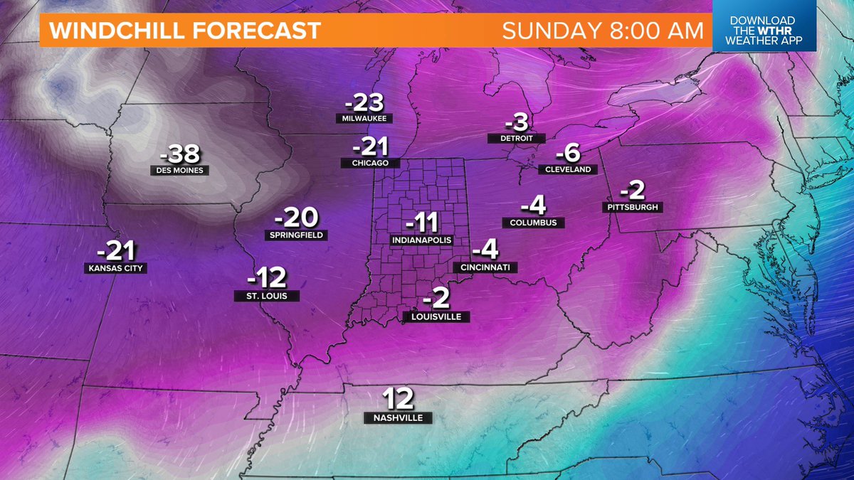 SeanAshWX's tweet photo. Central Indiana storm headlines:

* 1”-2” rain 6am - 6pm Fri
* Coating to 2” snow south to north (highest north) Fri 6pm - Sat 6am
* Blowing snow 
* Peak gusts 45-60 mph produce some damage/power outages 
* Flash freeze possible Fri night 

https://t.co/PNqhTMw1Mu https://t.co/q1RmVmsNZ2
