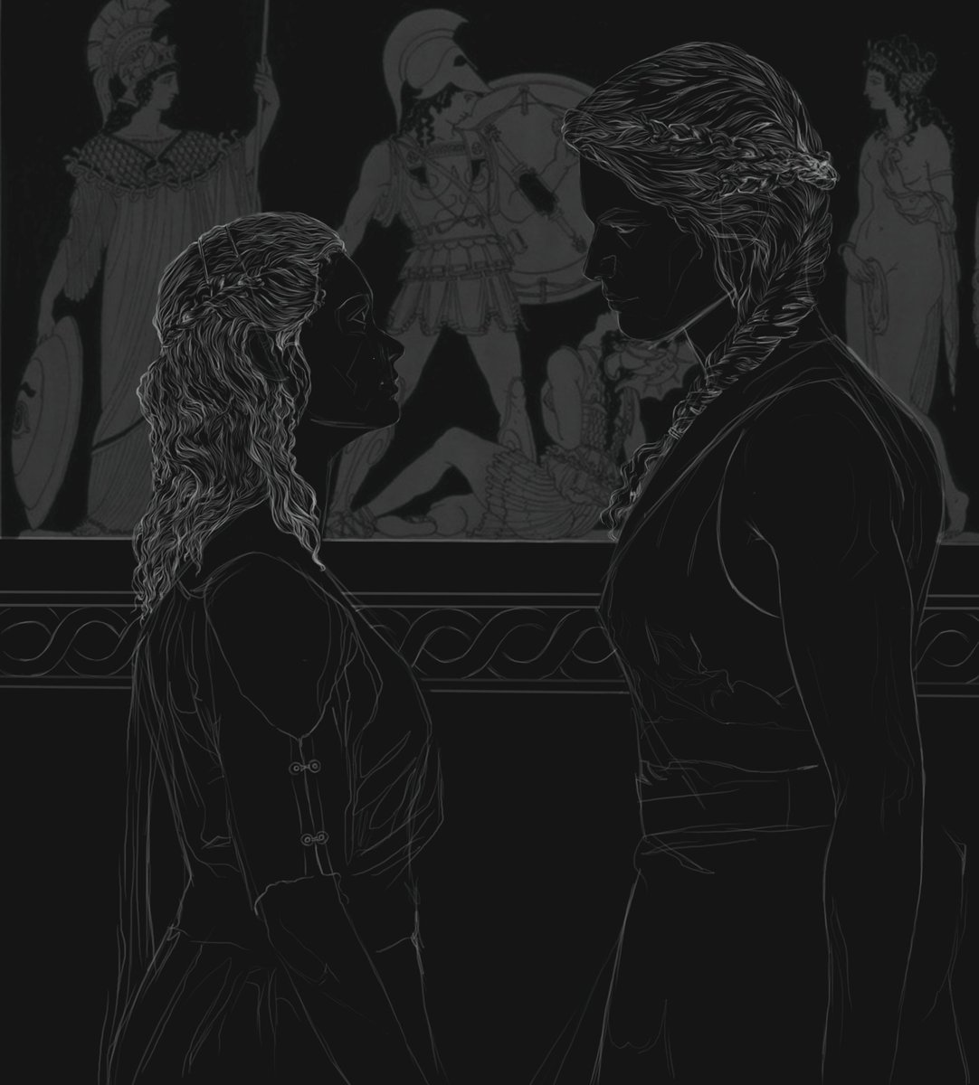 rosawernbla's tweet photo. Study classical archaeology so you can make historically accurate fan art

Kassandra &amp; Kyra wip #AssassinsCreedOdyssey #wlwart #ancientgreece https://t.co/uZvyFDPsuE